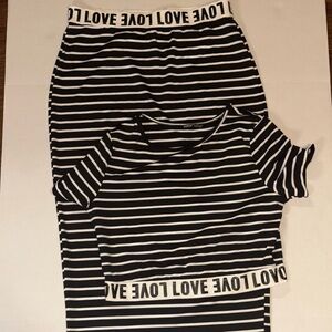 Skirt and crop top set|  Black And White Striped Co-ord Set 🖤🤍🖤🤍